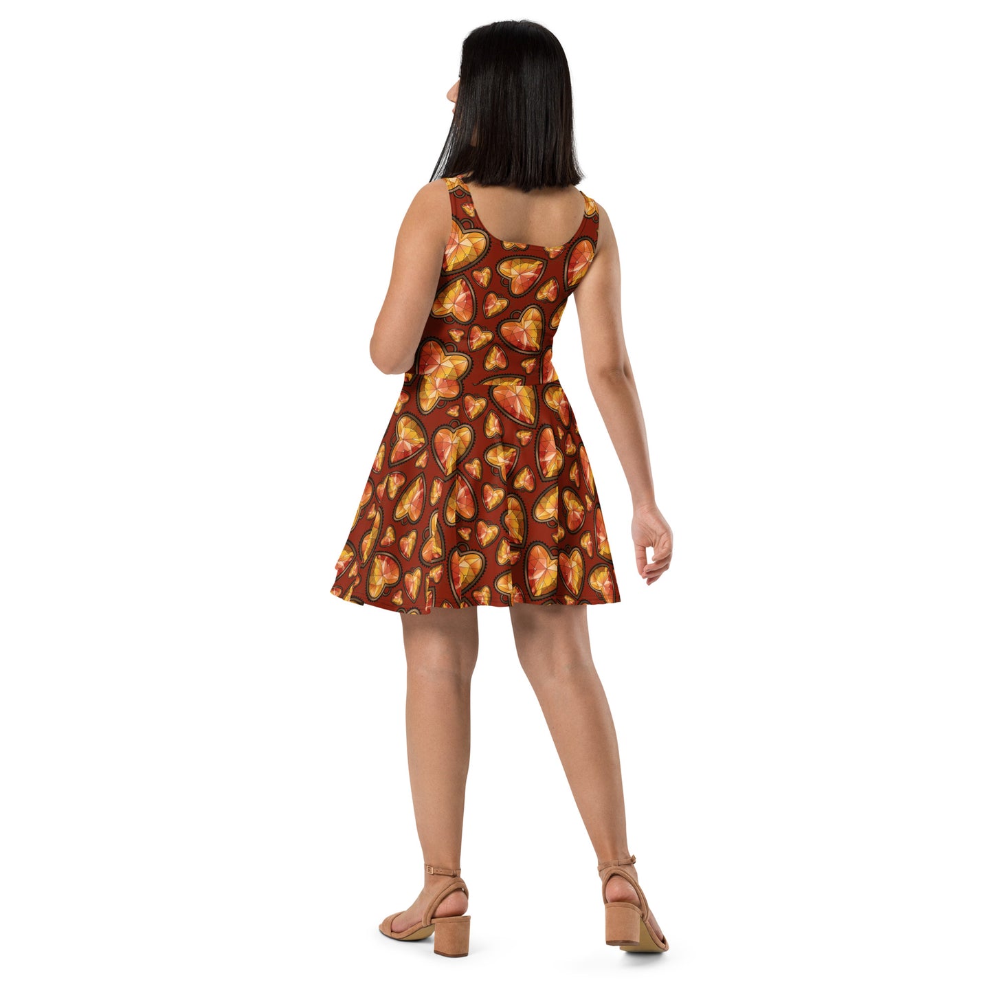 Jewel Heart Skater Dress, Autumn