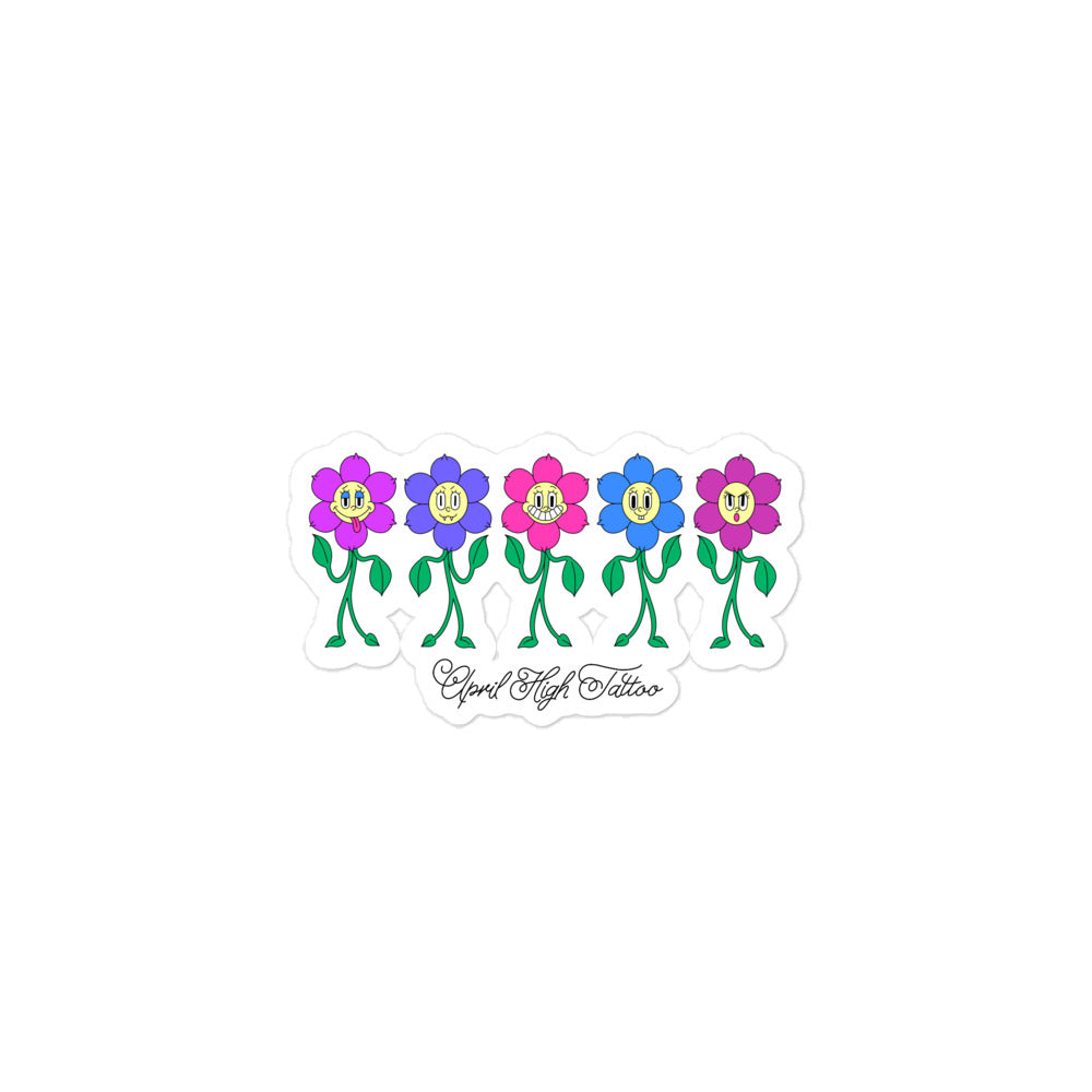 Retro Flower stickers