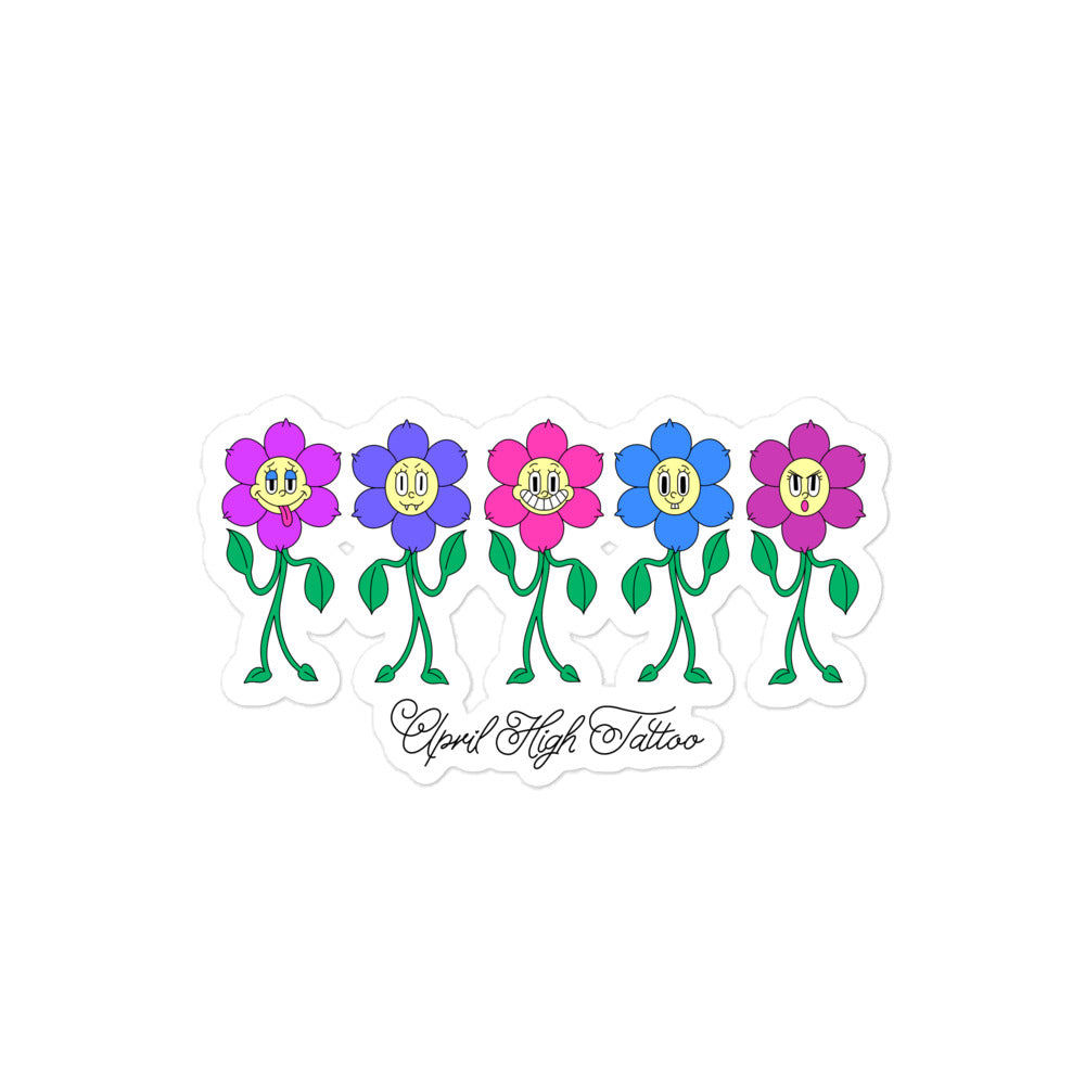 Retro Flower stickers