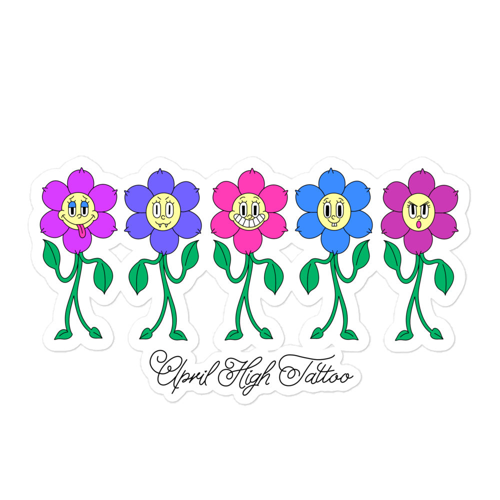 Retro Flower stickers